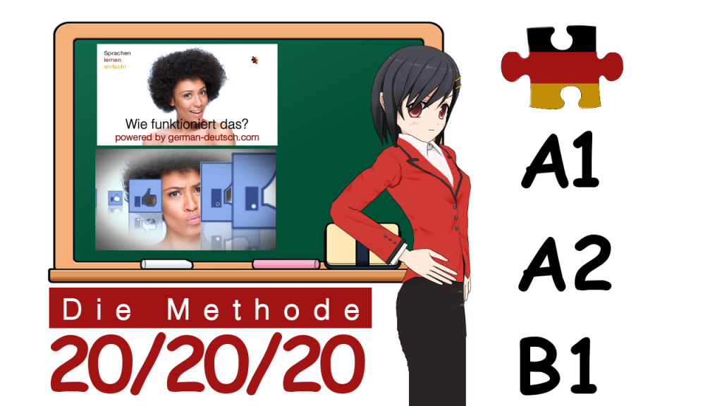 Neu: Deutsch lernen A 1 – B 1 Prüfung ! Mit der 20/20/20 Methode kannst du schnell Wörter lernen!