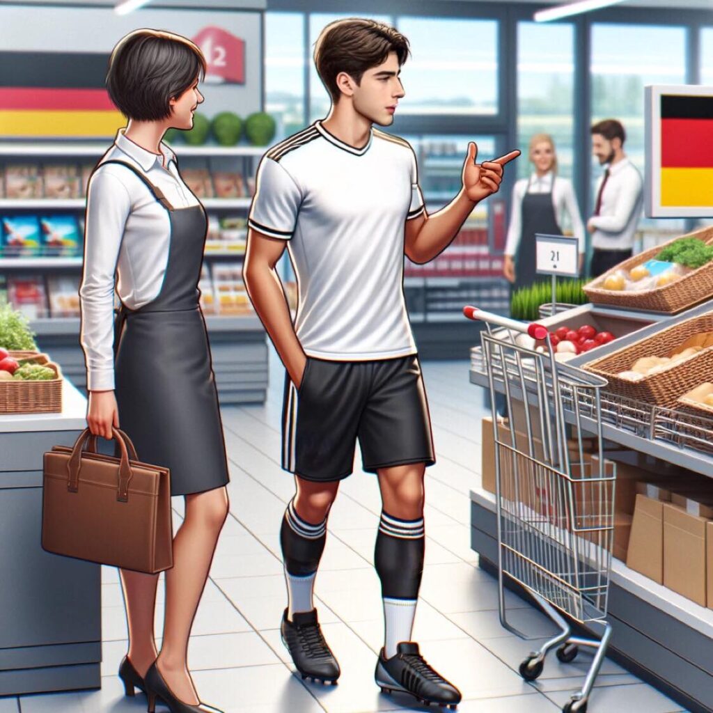 A Beginner’s Guide to German Through Football:“Shopping in Germany (A1/8)“